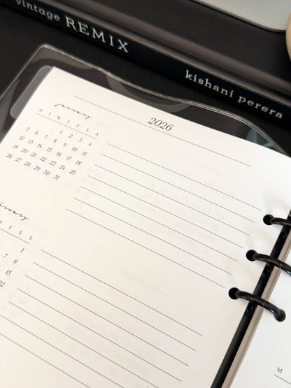 2026 Monthly Insert – One Month One-Page Layout – Classic Font