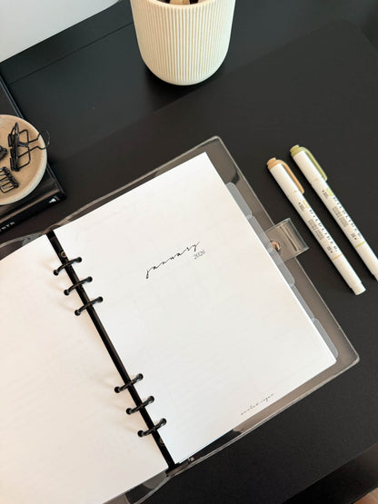 2026 Monthly Insert – One Month One-Page Layout – Classic Font