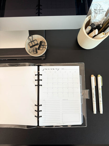 2026 Monthly Insert – One Month One-Page Layout – Classic Font