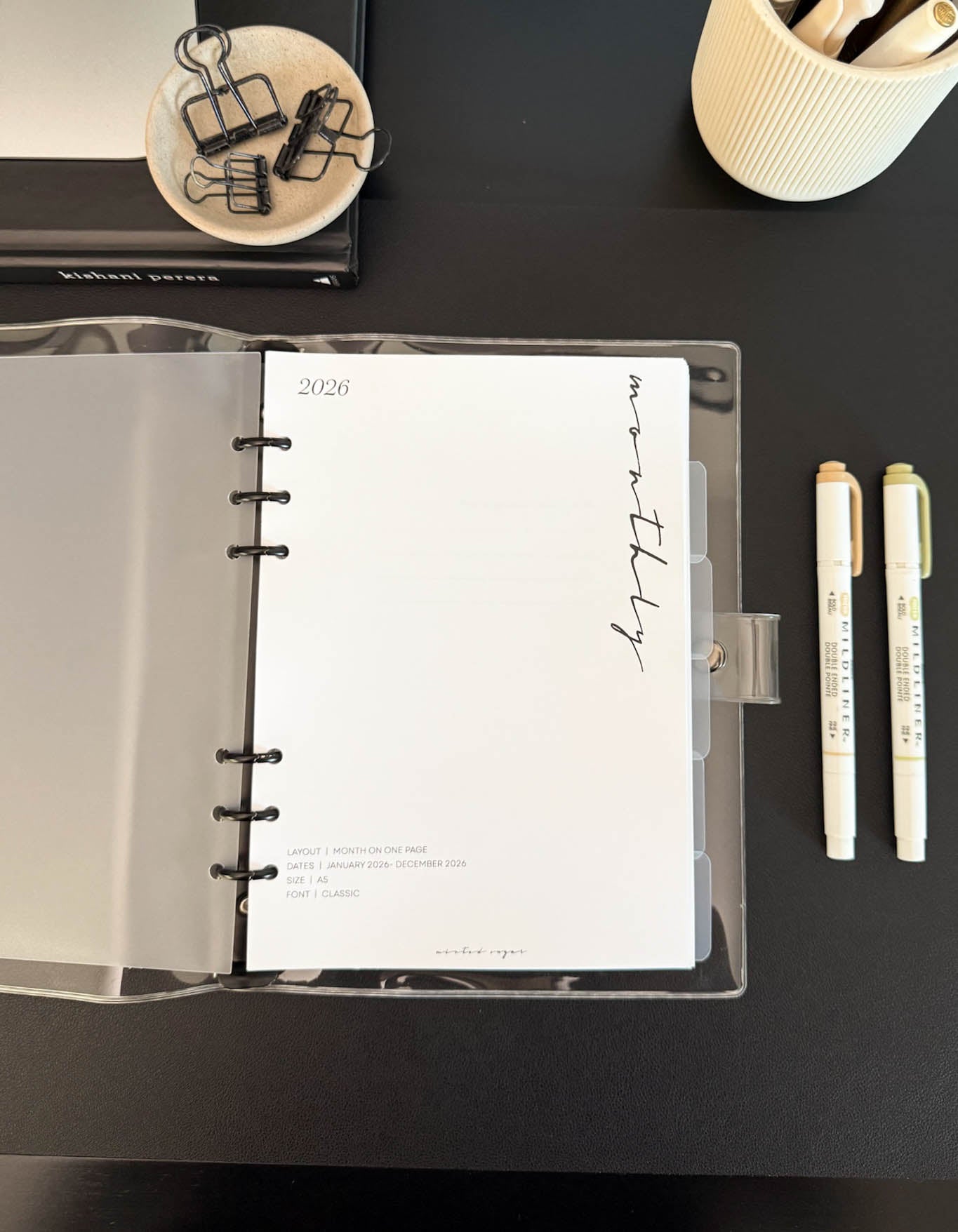 2026 Monthly Insert – One Month One-Page Layout – Classic Font