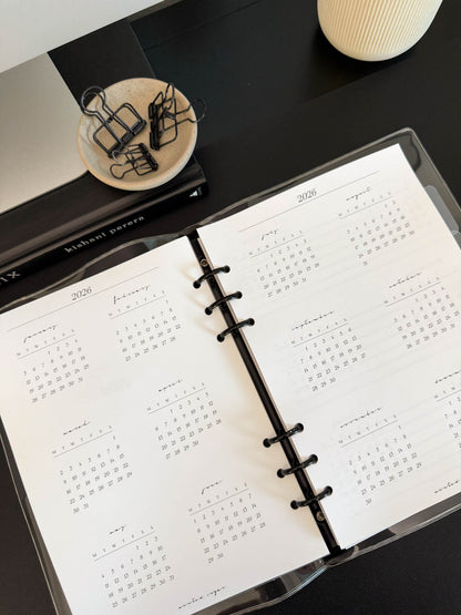 2026 Monthly Insert – One Month One-Page Layout – Classic Font