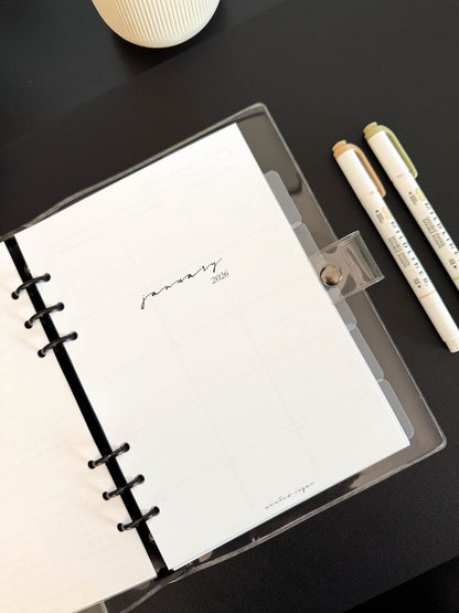 2026 Monthly Insert – Page Break Layout – Classic Font