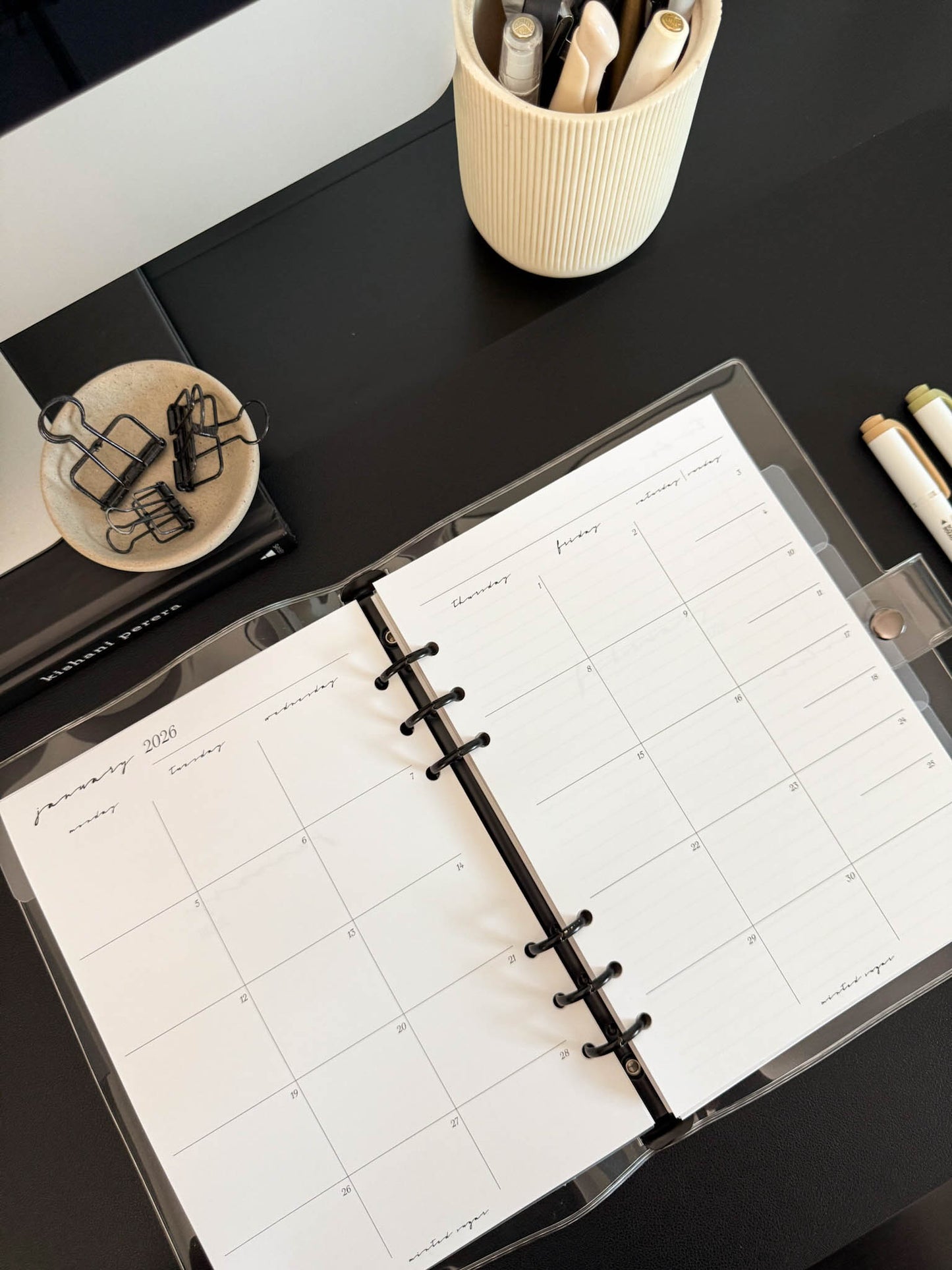 2026 Monthly Insert – Page Break Layout – Classic Font