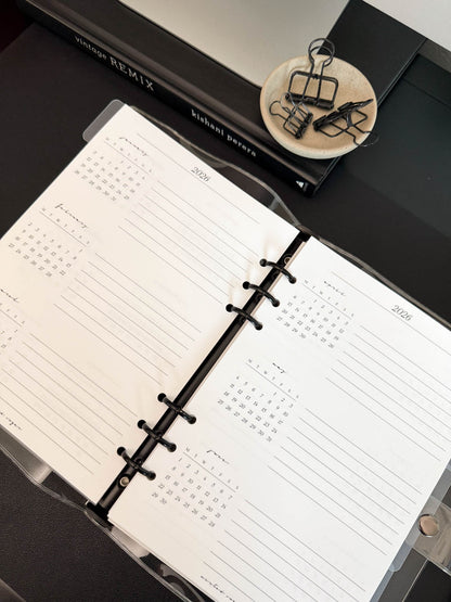 2026 Monthly Insert – Page Break Layout – Classic Font