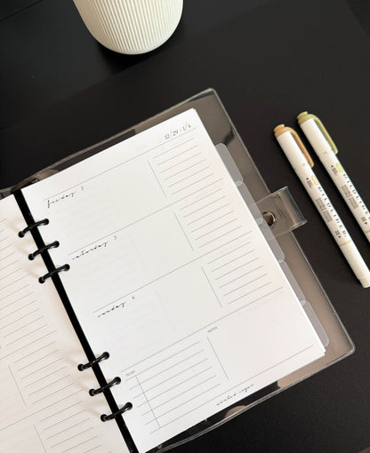 2026 Weekly Insert – Horizontal Layout – Classic Font