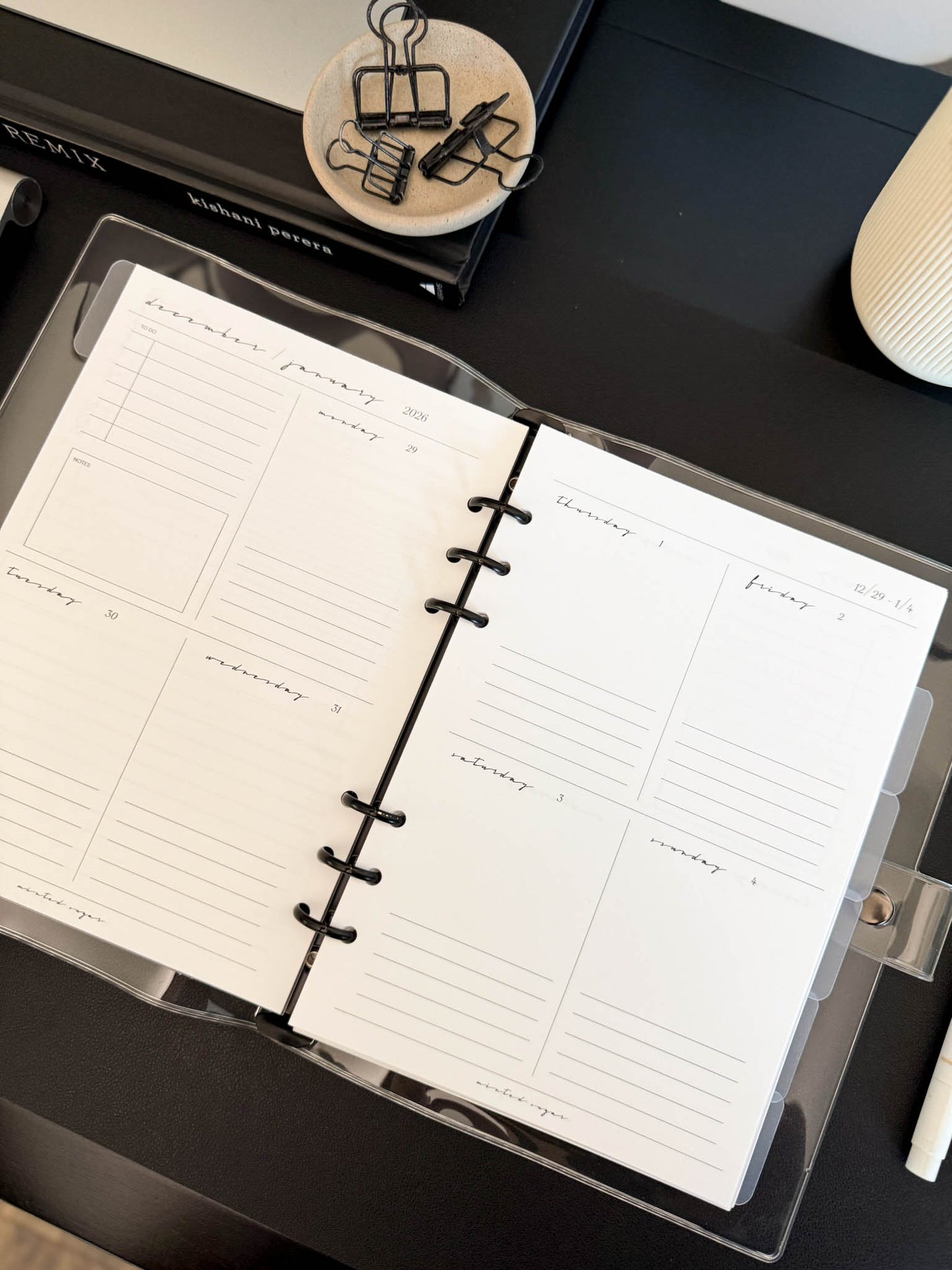 2026 Weekly Insert – Vertical Layout – Classic Font