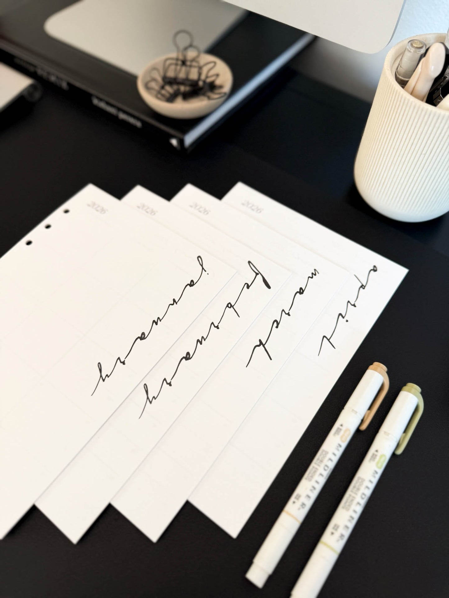 2026 Weekly Insert – Vertical Layout – Classic Font