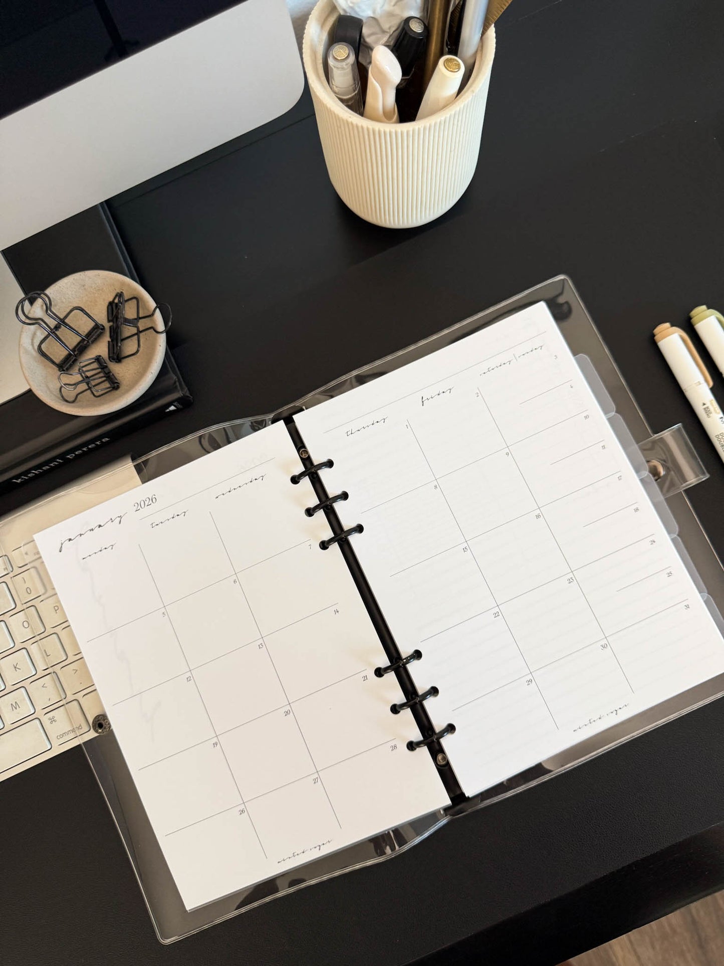 2026 Weekly Insert – Vertical Layout – Classic Font