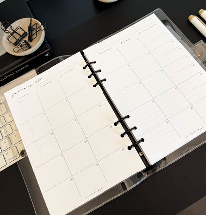 2026 Weekly Insert – Vertical Layout – Classic Font