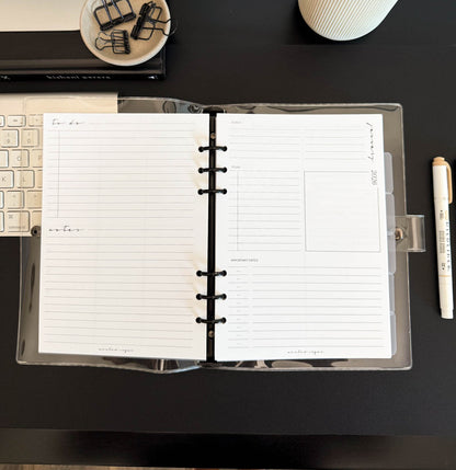 2026 Weekly Insert – Vertical Layout – Classic Font