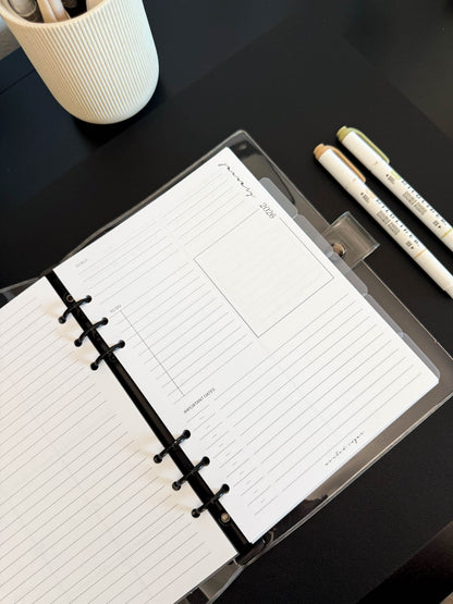 2026 Weekly Insert – Vertical Layout – Classic Font