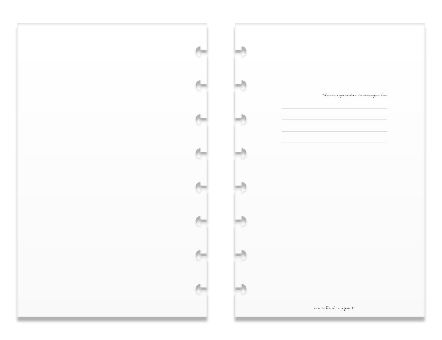 2026 Monthly Insert – Back to Back Layout – Classic Font image 1