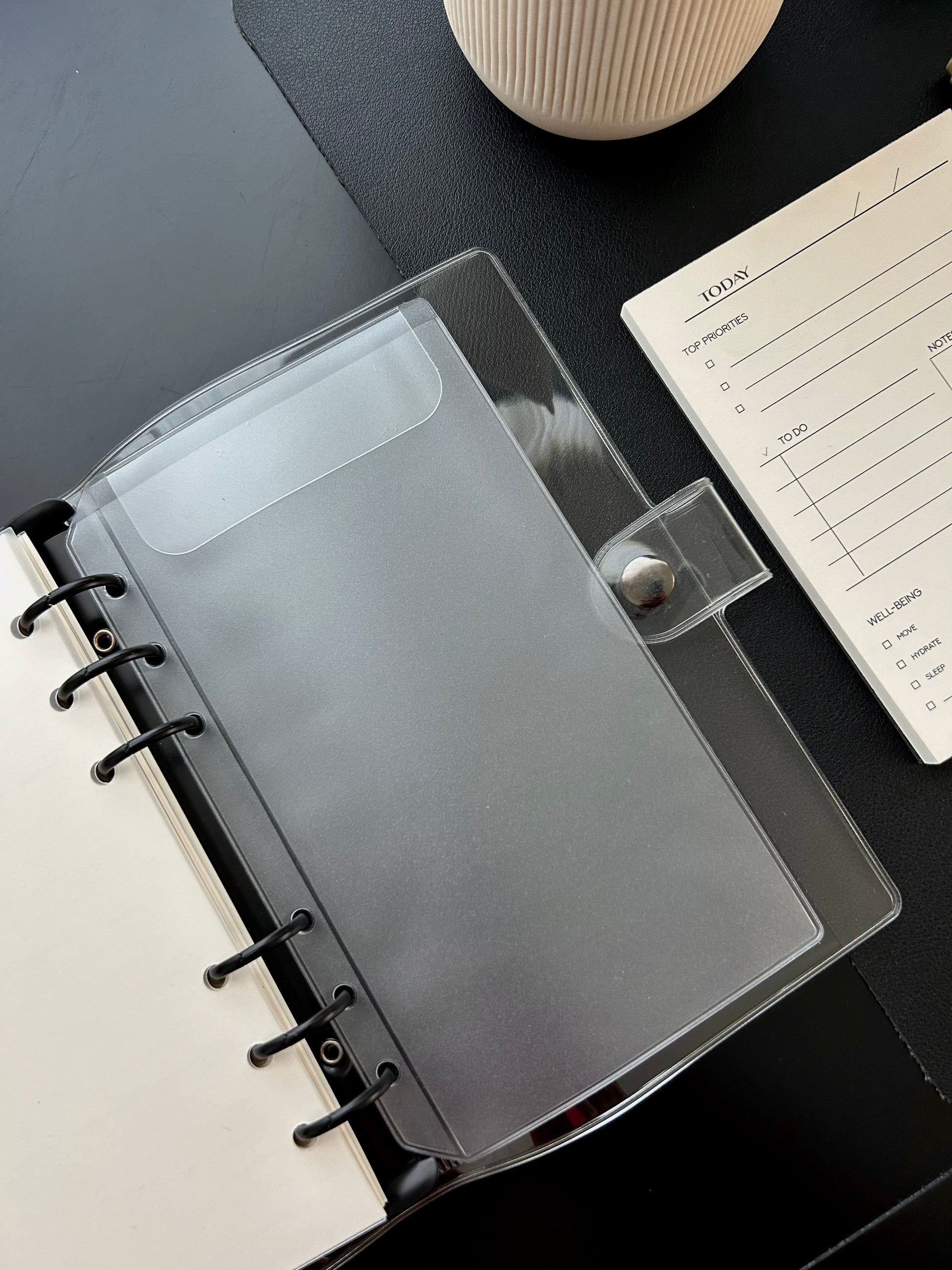 Frosted Top Flap Planner Pocket image 6