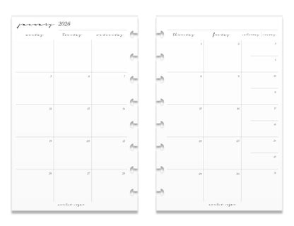2026 Weekly Insert – Vertical Layout – Classic Font image 5