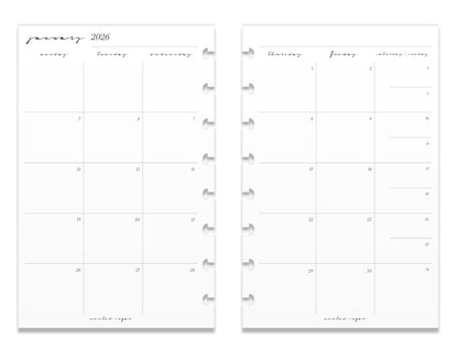 2026 Weekly Insert – Horizontal Layout – Classic Font image 5