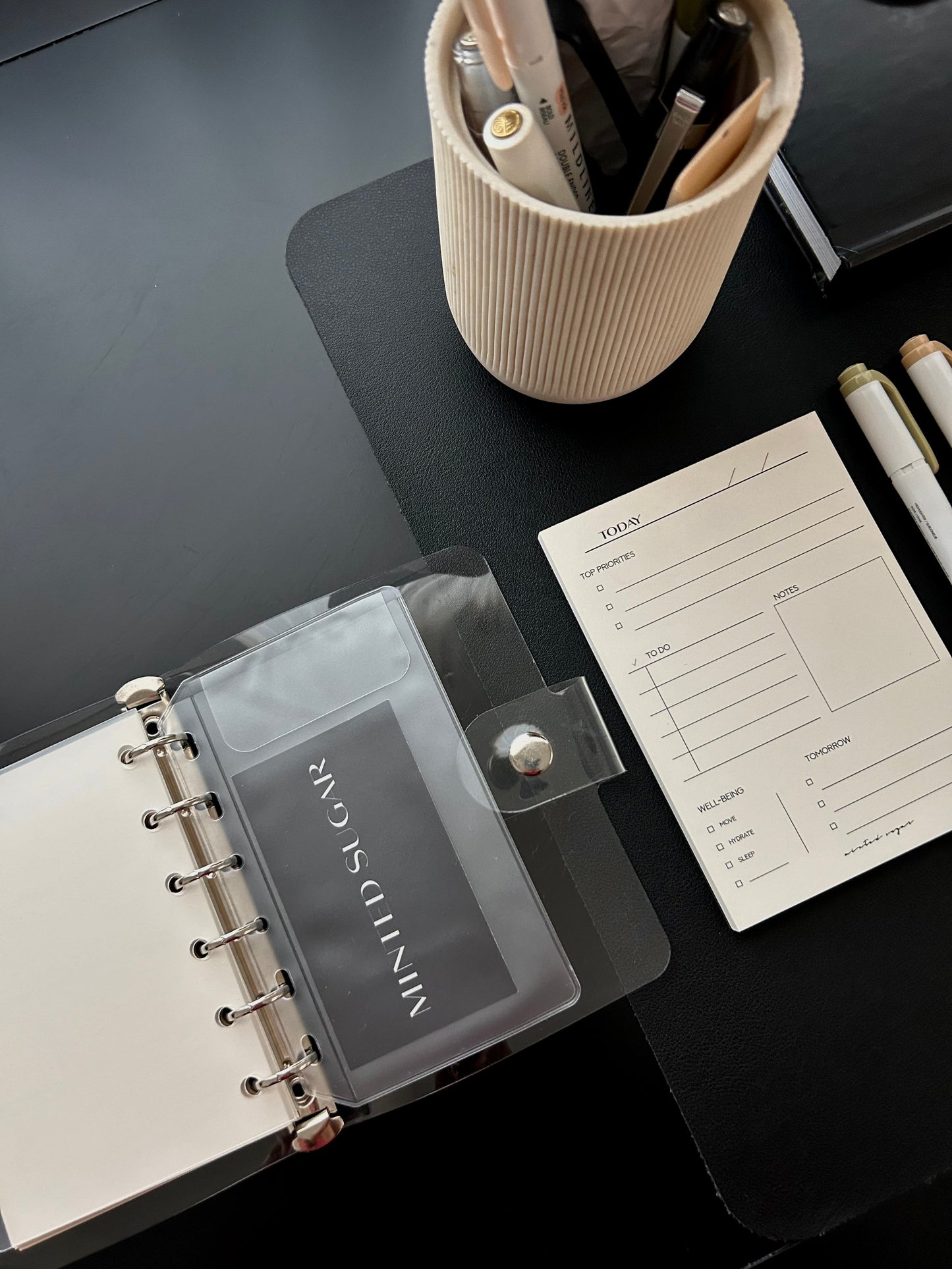 Frosted Top Flap Planner Pocket image 1