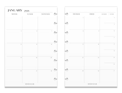 2026 Weekly Insert – Vertical Layout – No. 2 Font image 5