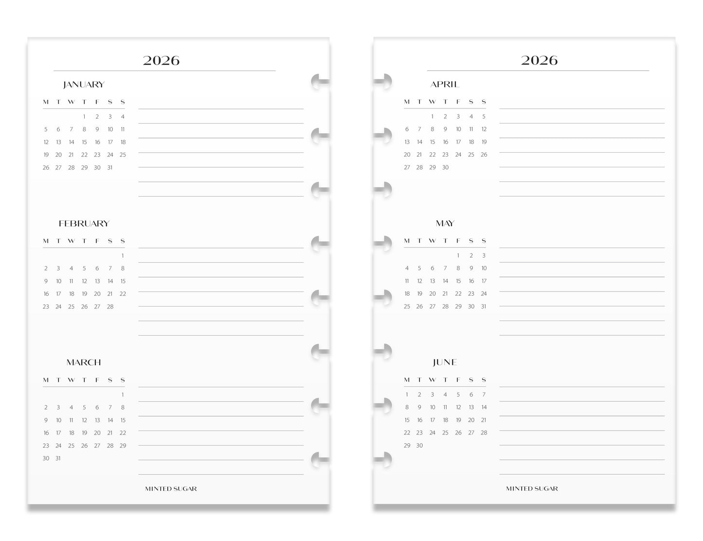 2026 Monthly Insert – Page Break Layout – No. 2 Font image 4