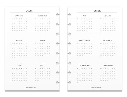 2026 Monthly Insert – One Month One-Page Layout – No. 2 Font image 3