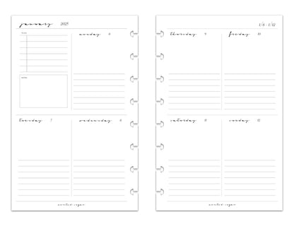 2025 Monthly Weekly Planner Inserts | Vertical | Classic image 6