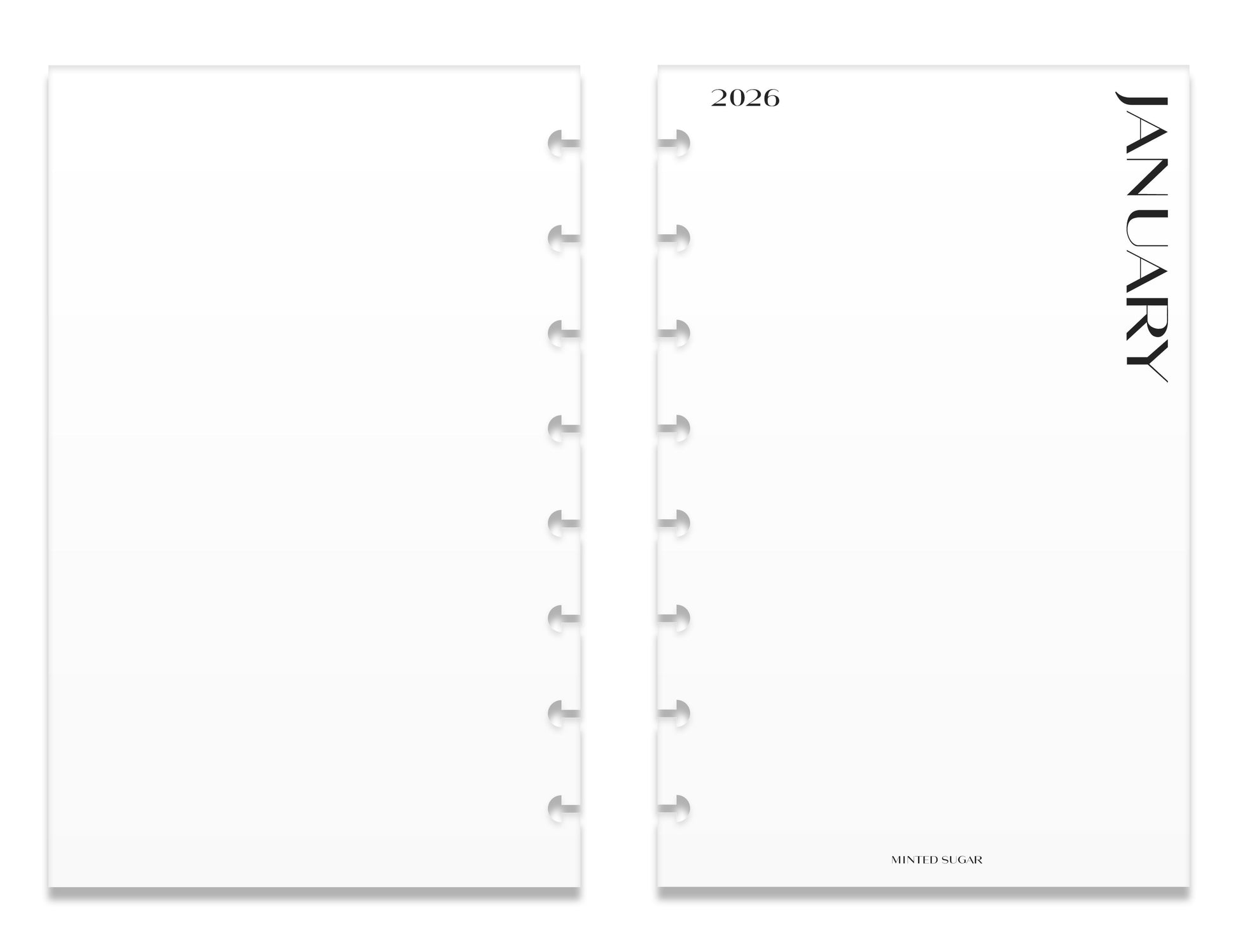 2026 Weekly Insert – Vertical Layout – No. 2 Font image 4