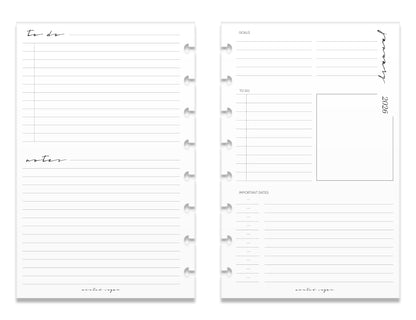 2026 Weekly Insert – Vertical Layout – Classic Font image 6