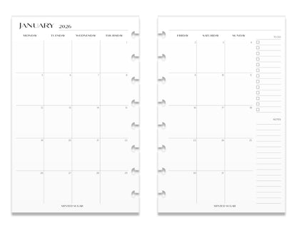 2026 Monthly Insert – Back to Back Layout – No. 2 Font image 5