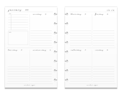 2026 Weekly Insert – Vertical Layout – Classic Font image 9