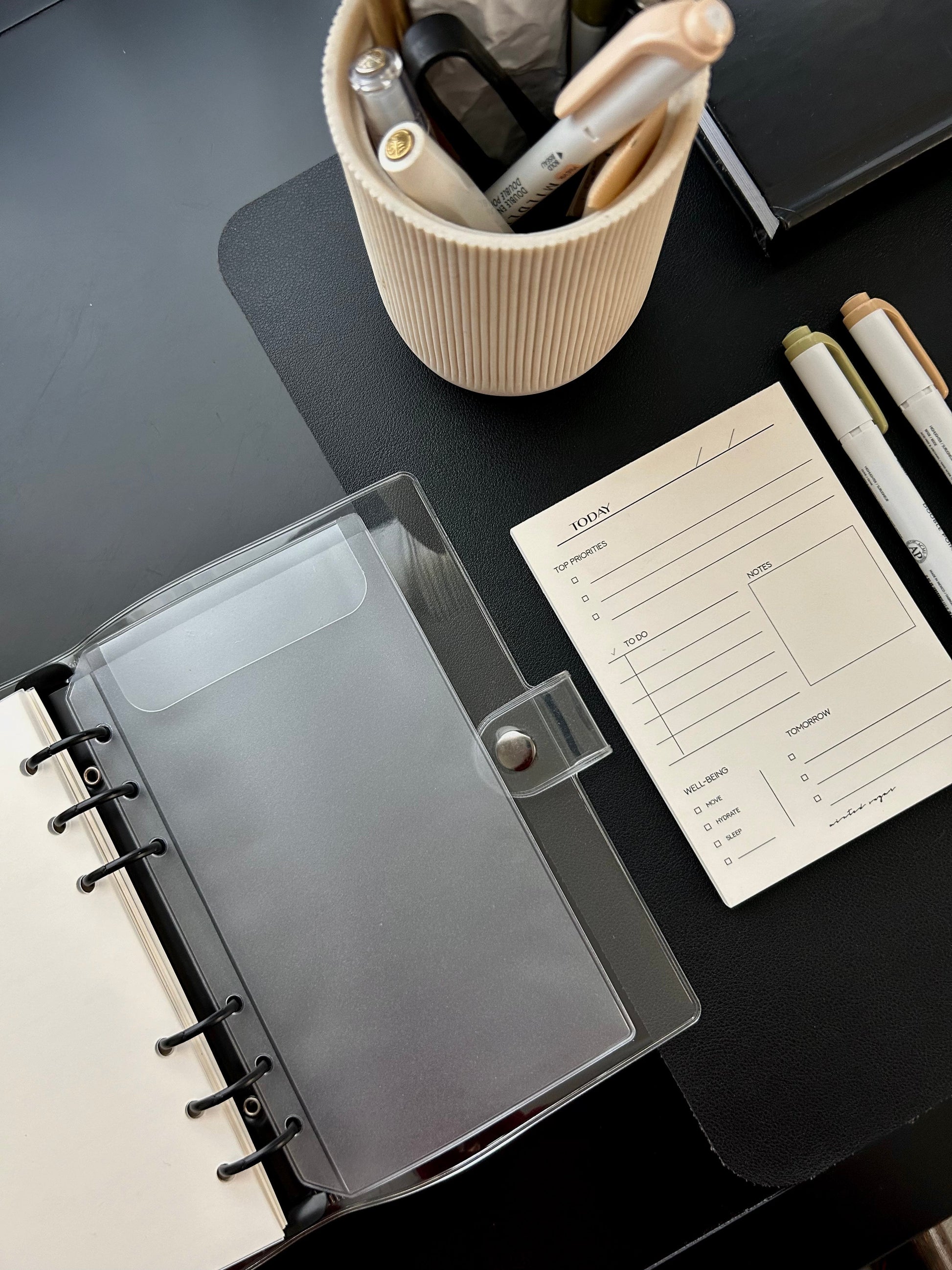 Frosted Top Flap Planner Pocket image 7